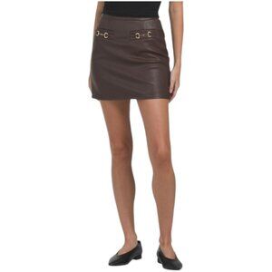 7 FOR ALL MANKIND Equestrian Buckle Mini Skirt